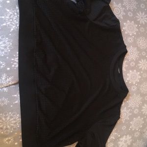 BLACK T-SHIRT WITH HOLES